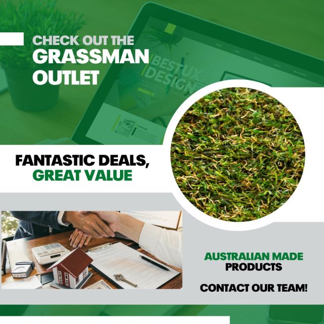 #value

We are very excited to share the Grassman Outlet!

Grassman Outlet offers an alternative solution for installations, ranging from Residential, to Tennis, to Cricket. 

Why? 

The products on offer come in a range of sizes, widths, and colours. These include : Off-cuts, Short-ends, out-of-range products, and Tennis Courts.

Check out the website link in our description 🔗

Get in contact with our team!

📧 info.australia@fieldturf.com
📞 (02) 9316 7244